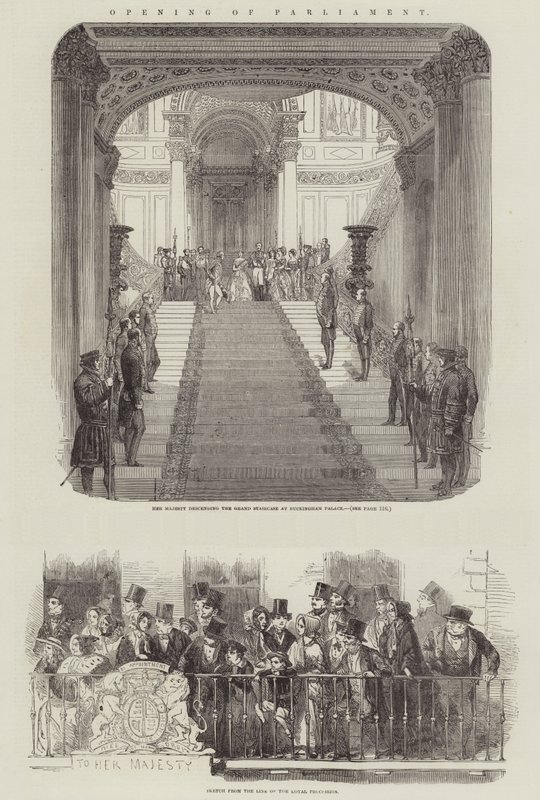 Eröffnung des Parlaments (Stich) von English School