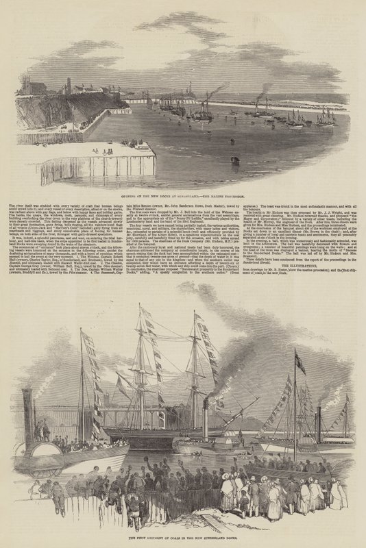 Eröffnung der neuen Docks in Sunderland von English School