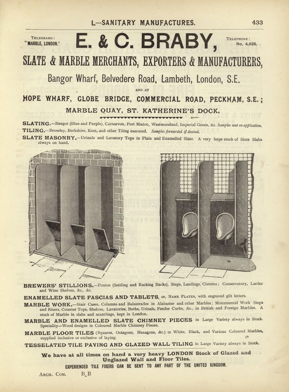 Seite aus dem Kompendium der Architekten, Vermesser und Ingenieure 1892 von English School