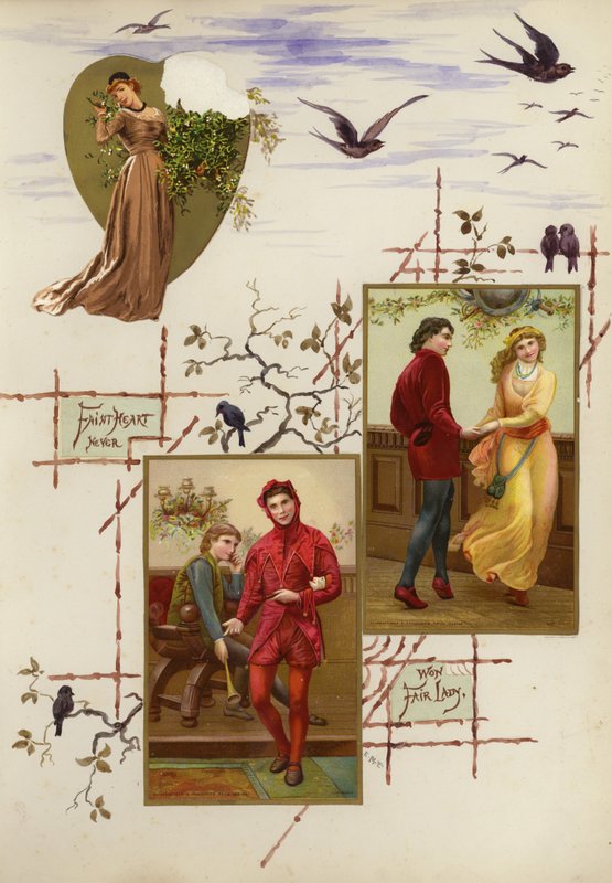 Seite aus einem spätviktorianischen Sammelalbum von English School