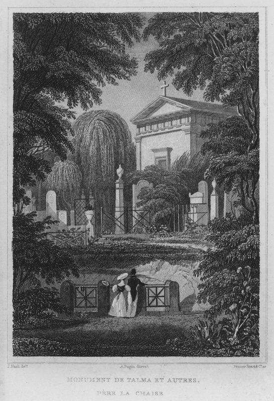 Paris, Monument De Talma Et Autres, Pere La Chaise (Gravur) von English School