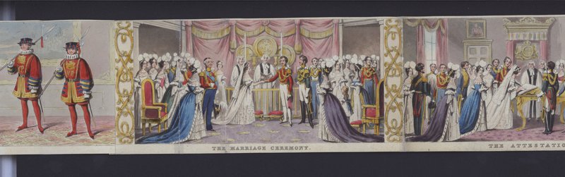 Teil des Panoramas der Hochzeit von Königin Victoria, ca. 1840 von English School