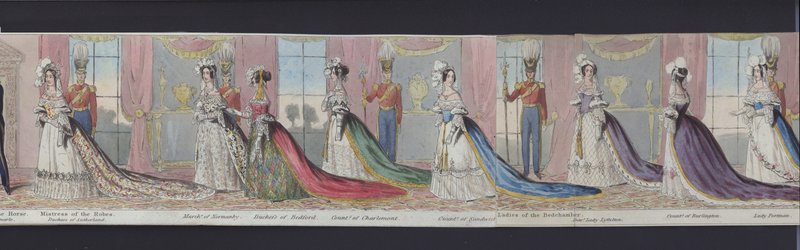 Teil des Panoramas der Hochzeit von Königin Victoria, ca. 1840 von English School