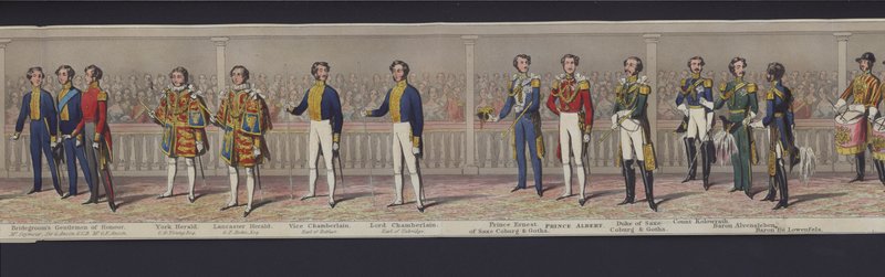 Teil des Panoramas der Hochzeit von Königin Victoria, ca. 1840 von English School