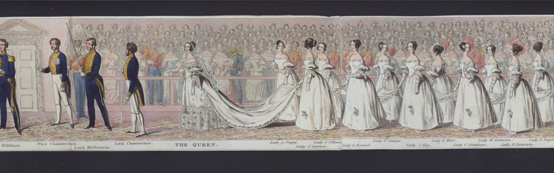 Teil des Panoramas der Hochzeit von Königin Victoria, ca. 1840 von English School