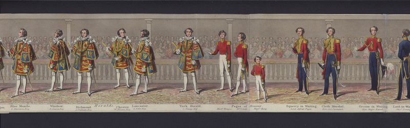 Teil des Panoramas der Hochzeit von Königin Victoria, ca. 1840 von English School