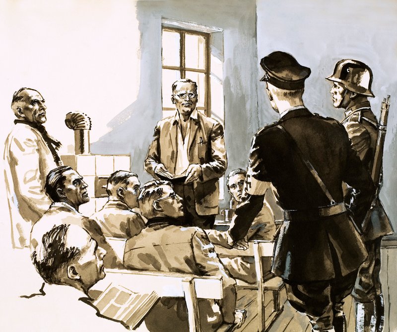 Pastor Dietrich Bonhoeffer spricht gegen Hitlers NSDAP von English School