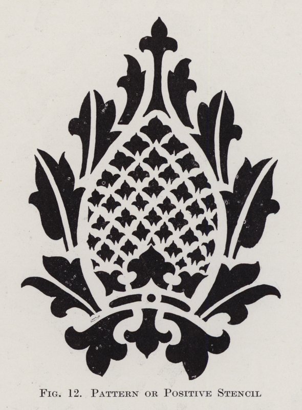 Muster oder Positivschablone (Lithografie) von English School