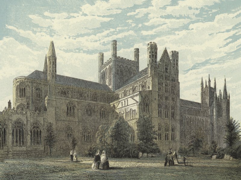 Peterborough Kathedrale, Nordostansicht von English School