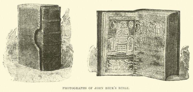 Fotografien von John Becks Bibel von English School