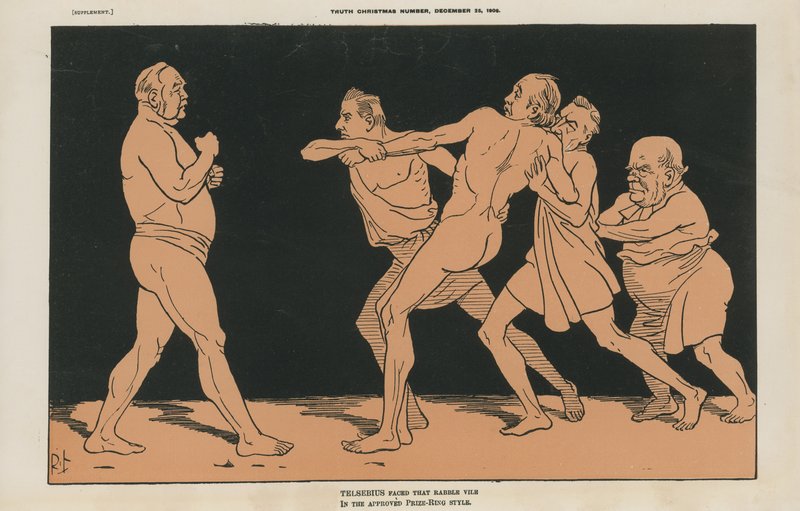 Politische Karikatur von English School