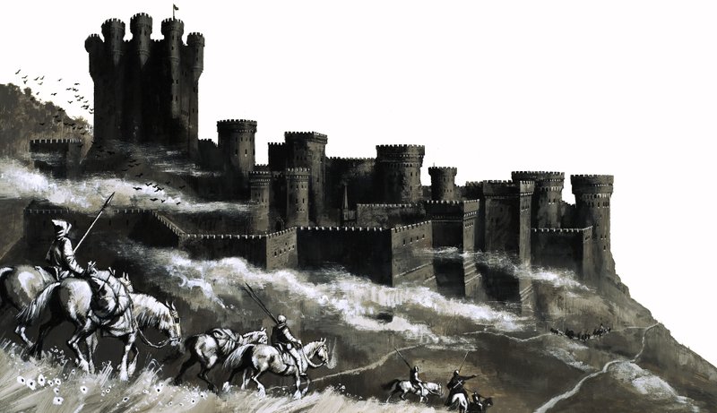 Pontefract Castle in den West Ridings, Yorkshire von English School