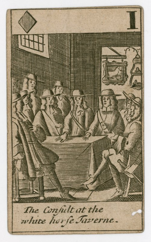 Popish Plot Spielkarte von English School