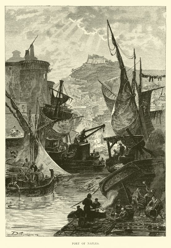 Hafen von Neapel von English School