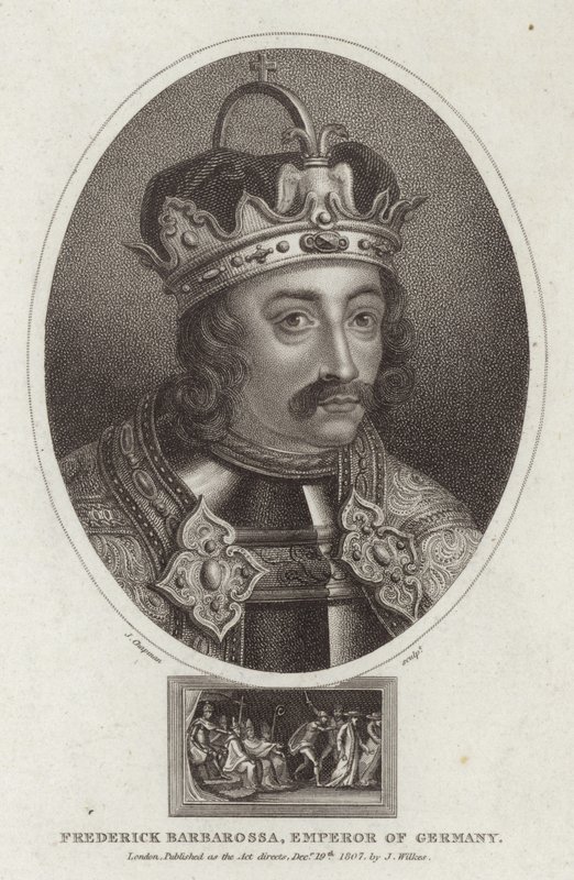 Porträt von Friedrich Barbarossa von English School