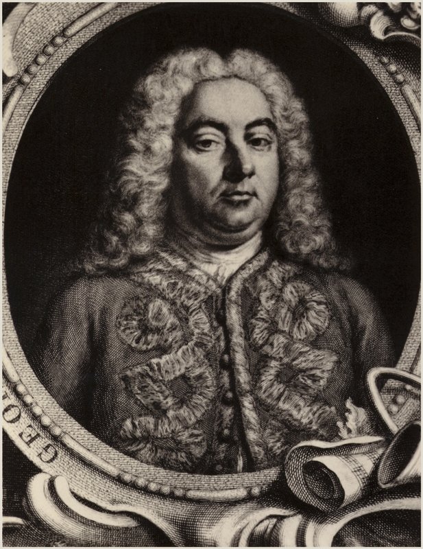 Porträt von Georg Friedrich Händel von English School