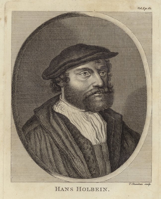 Porträt von Hans Holbein dem Jüngeren von English School
