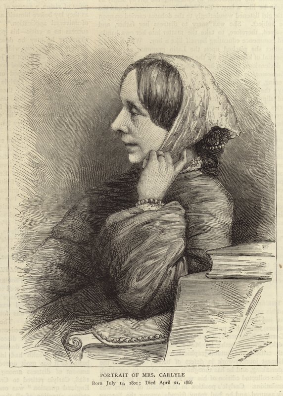 Porträt von Jane Welsh, Ehefrau von Thomas Carlyle von English School
