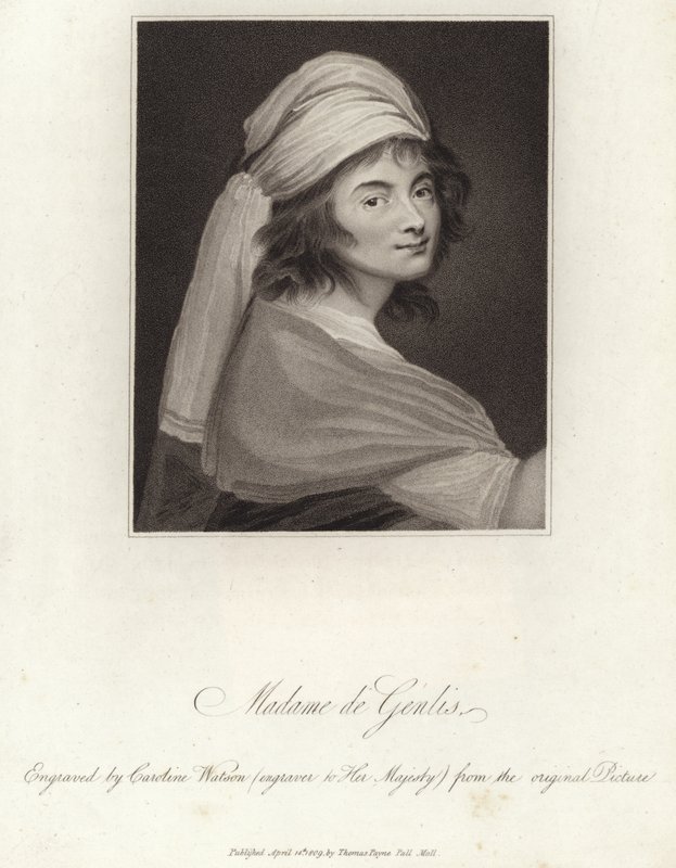 Porträt von Madame de Genlis von English School