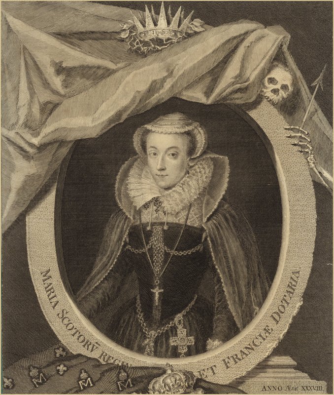 Porträt von Maria Stuart, Königin von Schottland von English School