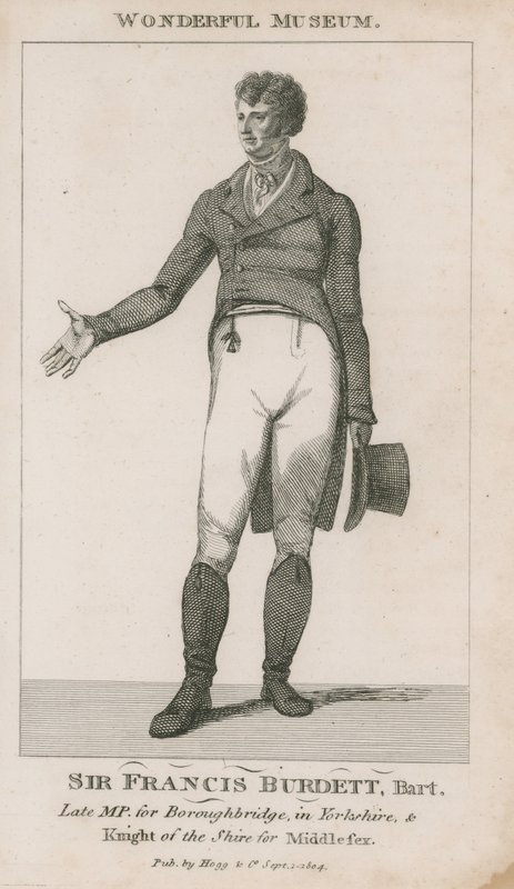 Porträt von Sir Francis Burdett von English School