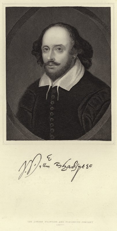 Porträt von William Shakespeare von English School