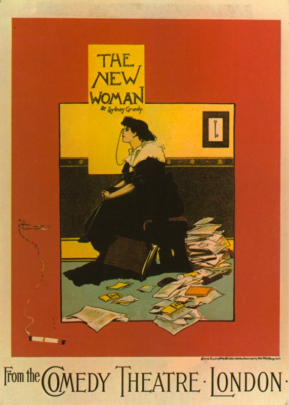 Plakat für Die neue Frau von Sydney Grundy im Comedy Theatre von English School