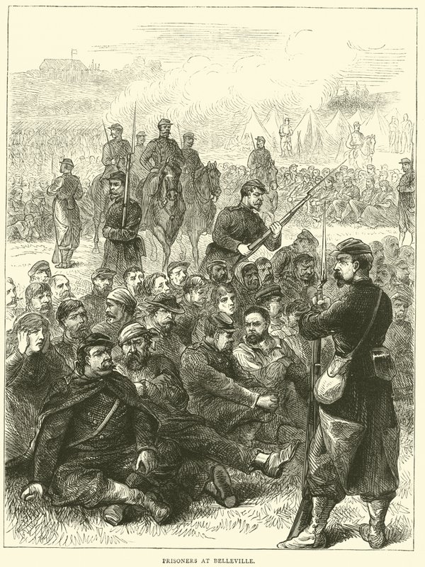 Gefangene in Belleville, Mai 1871 von English School