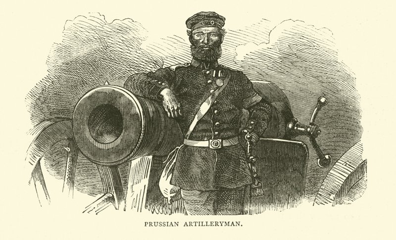 Preußischer Artillerist, September 1870 von English School