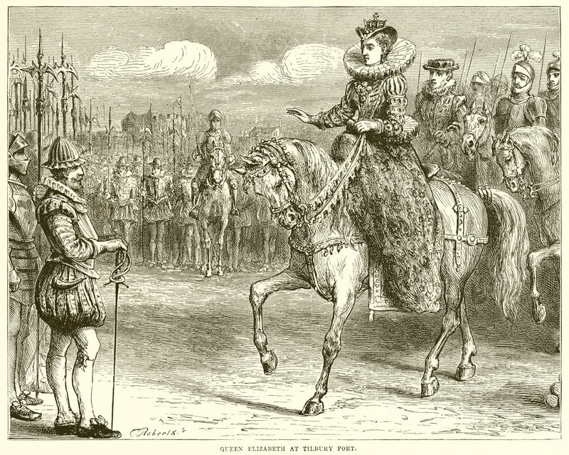 Königin Elisabeth in Tilbury Fort von English School