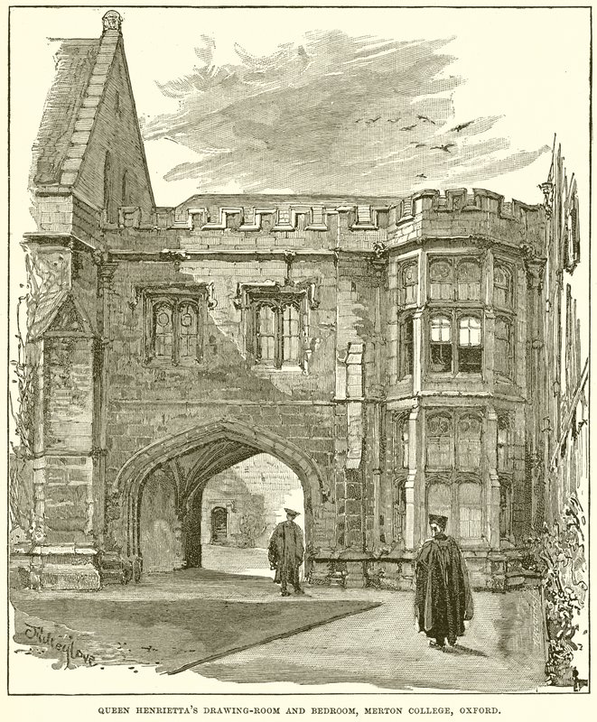 Königin Henriettas Salon und Schlafzimmer, Merton College, Oxford von English School