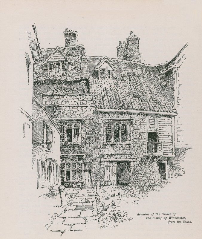 Überreste des Palastes des Bischofs von Winchester von English School