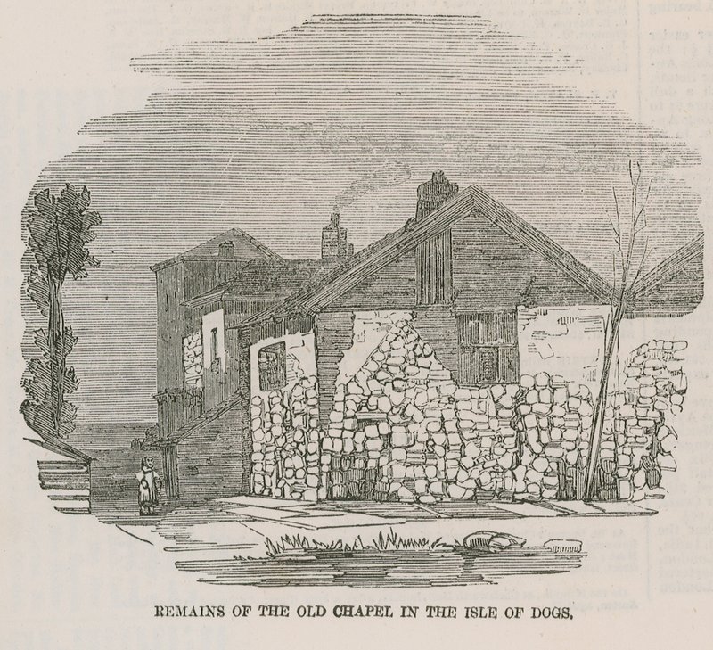 Überreste der alten Kapelle auf der Isle of Dogs von English School