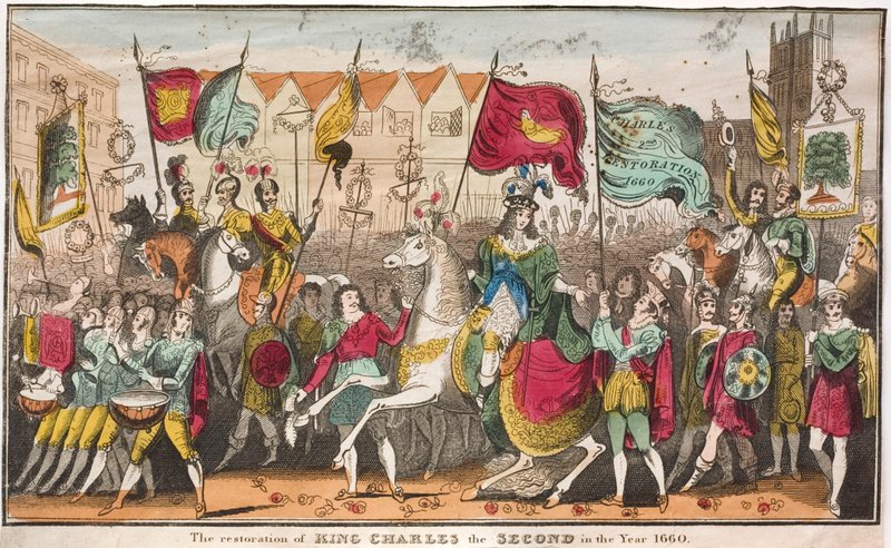 Wiederherstellung von König Karl II. auf den Thron von England, Westminster, London von English School