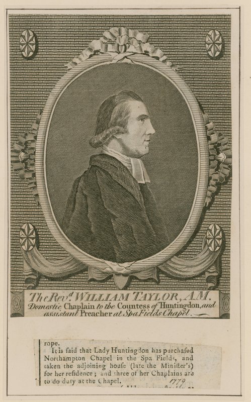 Reverend William Taylor, Spa Fields Kapelle, Clerkenwell von English School