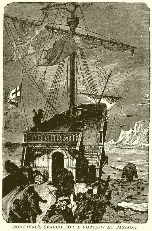 Robervals Suche nach einer Nordwestpassage von English School