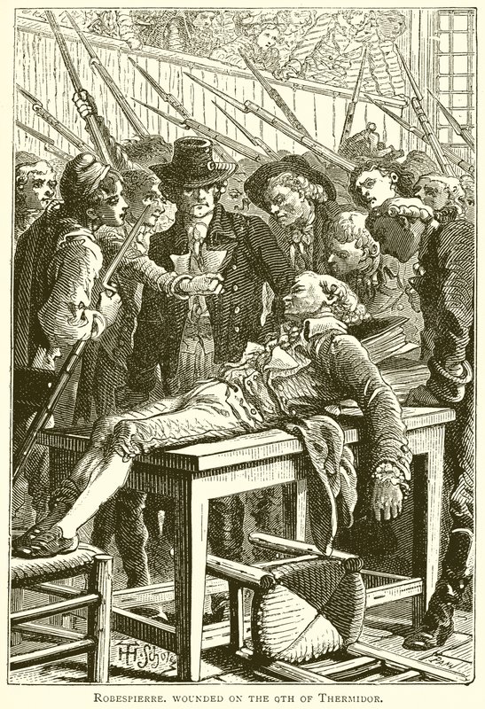 Robespierre verwundet am 9. Thermidor von English School