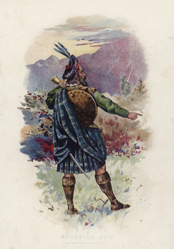 Roderick Dhu, aus Sir Walter Scotts Die Dame vom See von English School