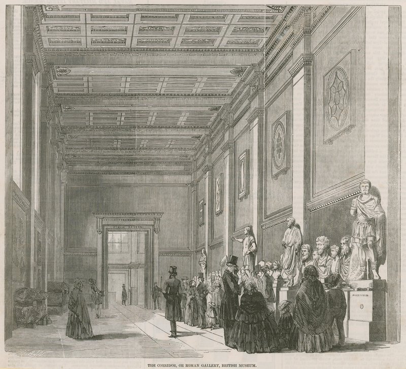 Römische Galerie im British Museum von English School