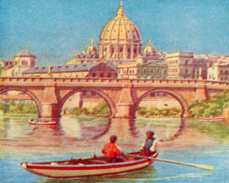 Rom, St. Peter vom Tiber aus von English School