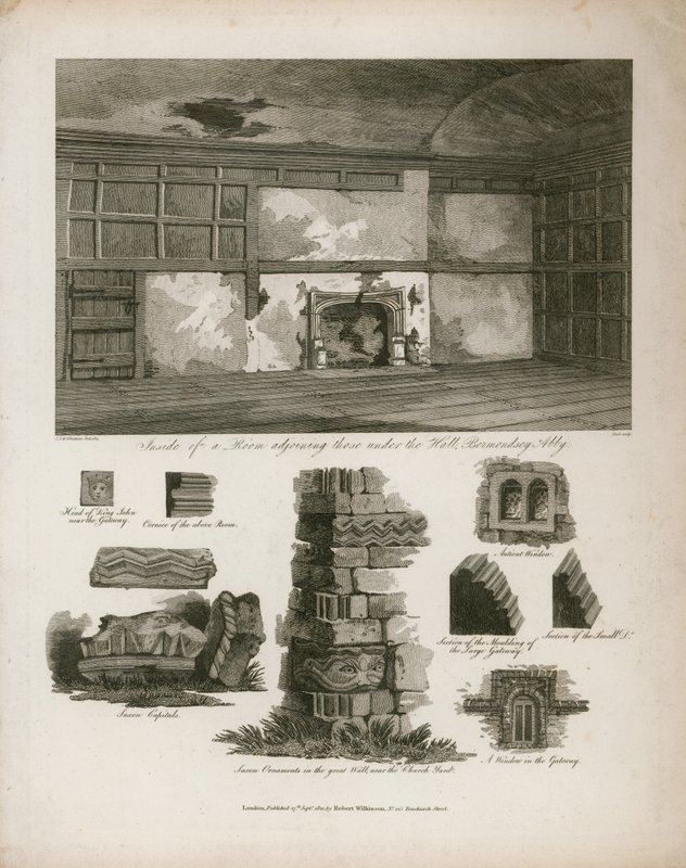 Raum neben denen unter der Halle, Bermondsey-Abtei von English School