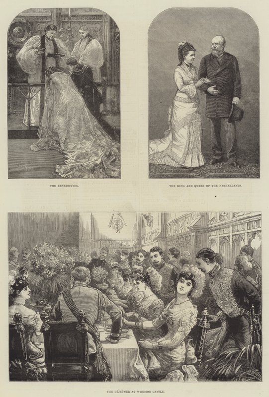 Königliche Hochzeit von Prinz Leopold und Prinzessin Helena (Stich) von English School