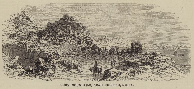Rubinberge, in der Nähe von Korosko, Nubien von English School