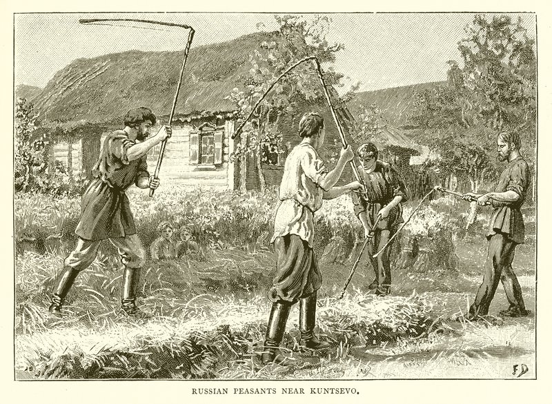 Russische Bauern bei Kuntsevo von English School