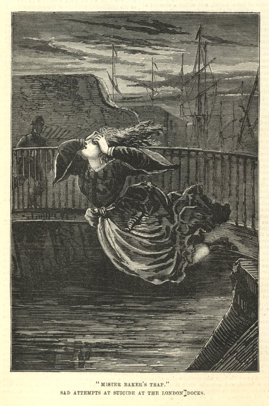 Traurige Selbstmordversuche an den Londoner Docks von English School