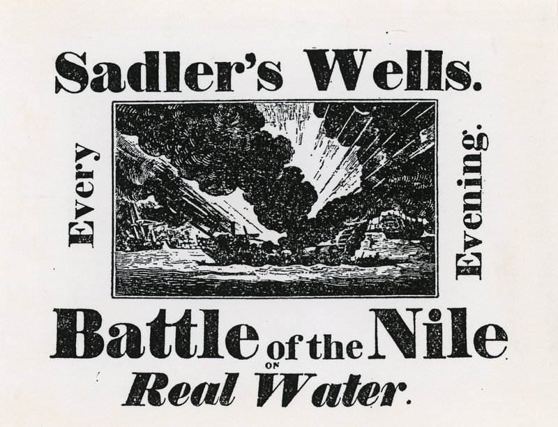 Sadlers Well. Schlacht am Nil auf echtem Wasser. Jeden Abend von English School