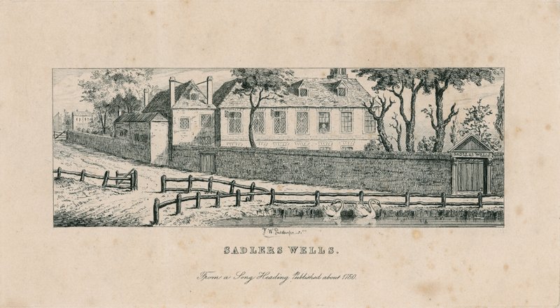 Sadlers Wells, bevor es durch das Musick House und Spa ersetzt wurde von English School