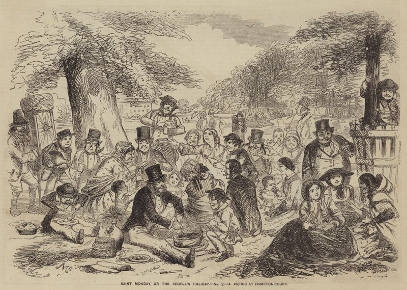 Saint Monday oder der Feiertag des Volkes, ein Picknick in Hampton Court von English School