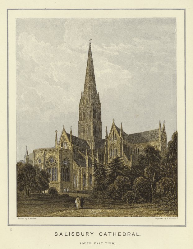 Kathedrale von Salisbury, Südostansicht von English School