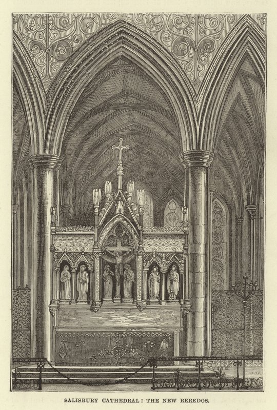 Salisbury Kathedrale, das neue Reredos von English School